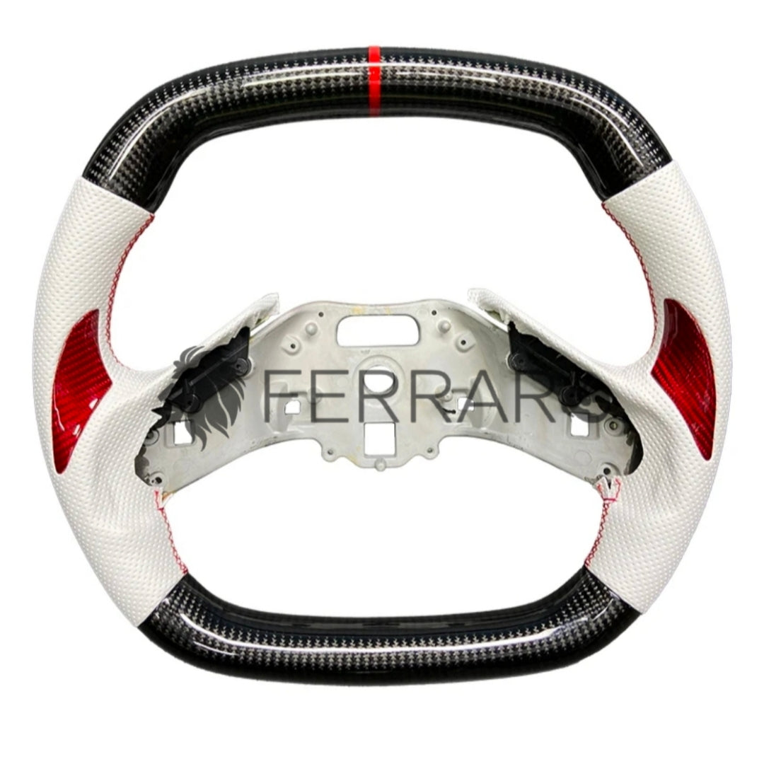 Volante Sportivo per Chevrolet Corvette C8 (2020-2025), Carbonio, Customizzato in Pelle