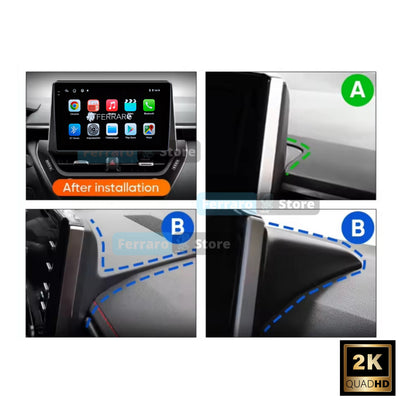 Autoradio per Toyota Corolla 10.1" 2K | 2019-2025 | Android | Bluetooth | CarPlay | Android Auto | 4/64GB Ram