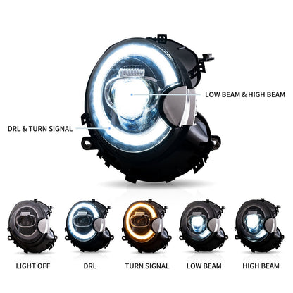 Fanali Anteriore Completo per BMW Mini Cooper S R55, R56, R57, R58, R59 (2007-2014) a LED