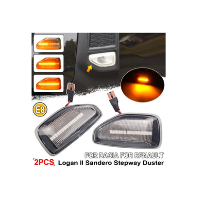 Indicatore Direzione Led per Renault Sandero, Dacia Logan, Duster (Compatibilità in Descrizione), Plug and Play