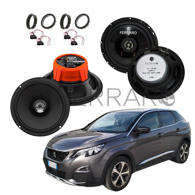 FerraroStore Kit 4 Casse | DCX 165.3 | ASC-652PC | Ant/Post | Peugeot 3008 2ª (2016-2024)