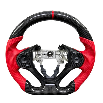 Volante Sportivo per Honda XRV, CRV, URV, Carbonio, Customizzato in Pelle