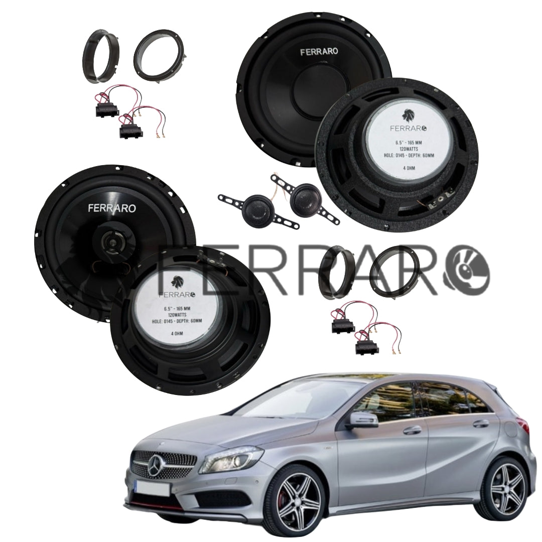 FerraroStore Kit 6 Altoparlanti, ASK-165.2, ASC-652PC, Ant/Post, Mercedes Classe A/B, W176/W246