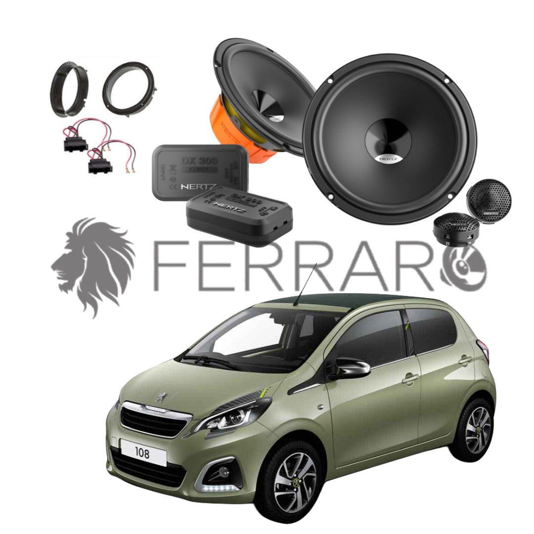 Hertz Kit 4 Casse | DSK 165.3 | Anteriori | Peugeot 108 dal 2014>