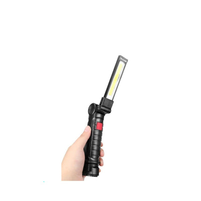 Rechargeable LED Flashlight - USB, Work Lamp, Portable, Magnetic Base, Adjustable.