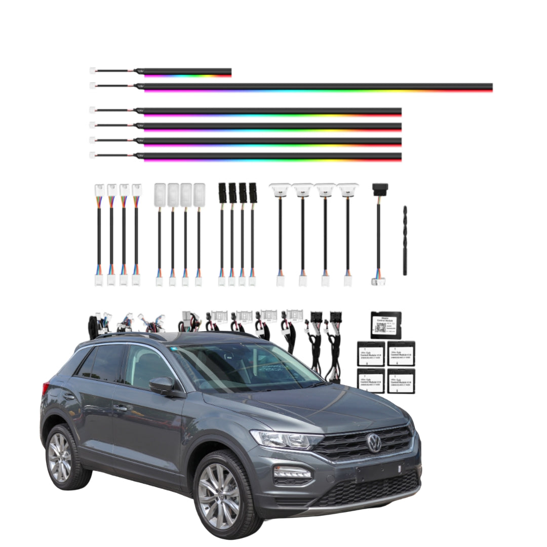 Ambient Light per Volkswagen VW T-Roc (2018-2022), 64 Colori RGB