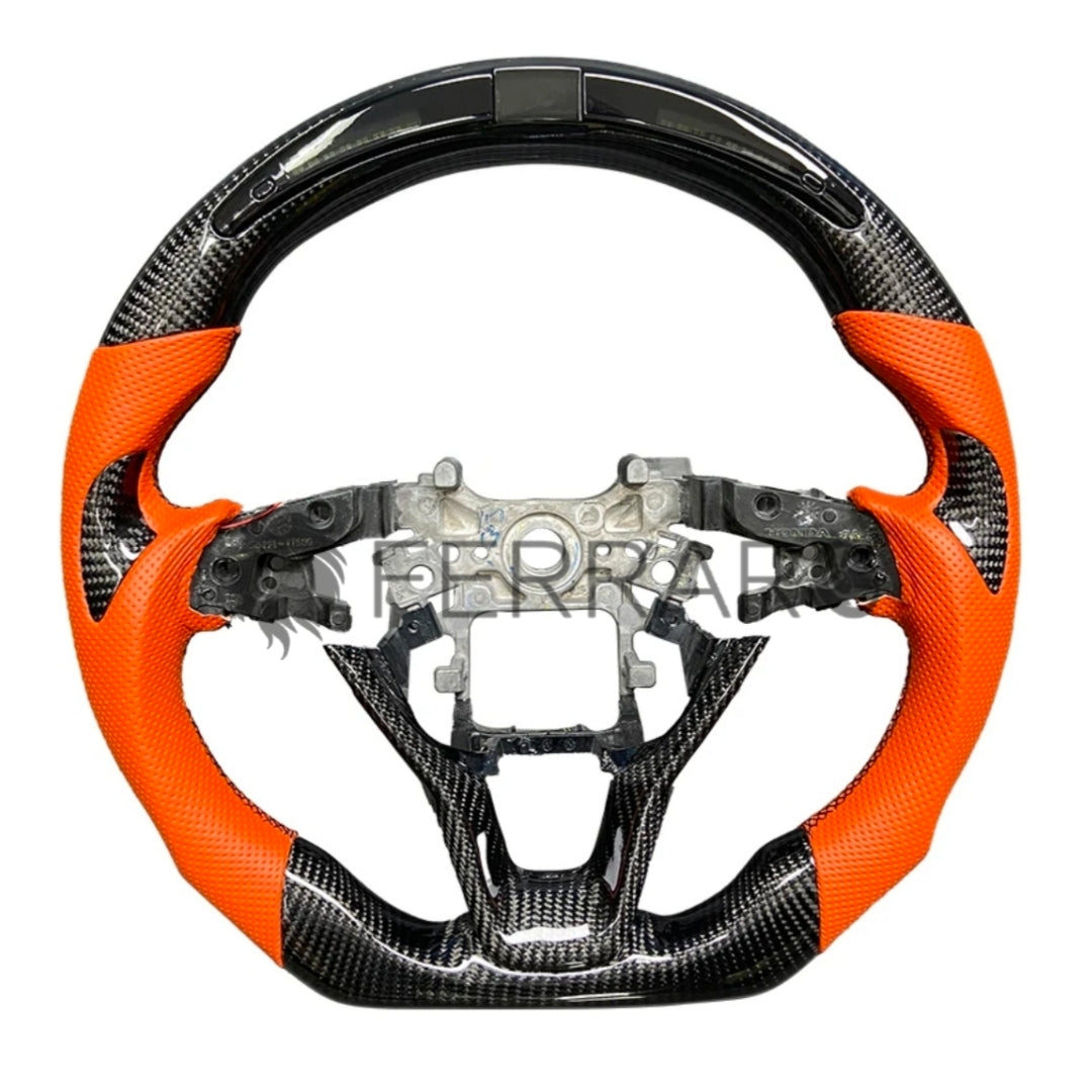Volante Sportivo per Honda Accord (2017-2022), Carbonio, Customizzato in Pelle