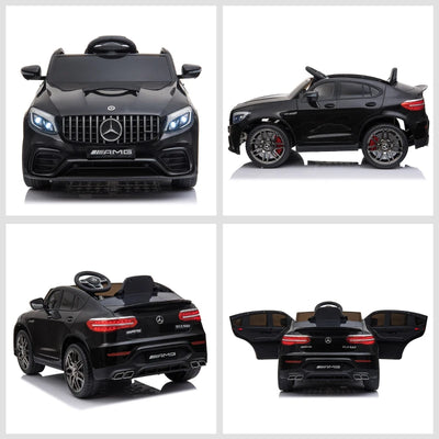 HOMCOM Macchina Elettrica per Bambini 3-5 Anni Mercedes con Cintura di Sicurezza e Telecomando, Nero