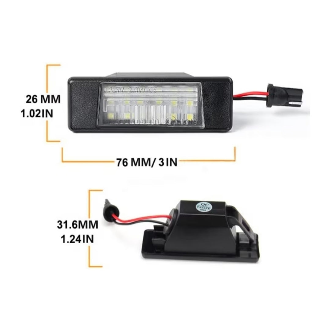 Set Luci Targa a Led per Nissan Qashqai, Juke, Versa, X-Trail (Compatibilità in Descrizione), Plug and Play