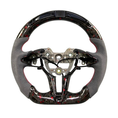 Volante Sportivo per Hyundai i30N, Elantra (2012-2021), Carbonio, Customizzato in Pelle