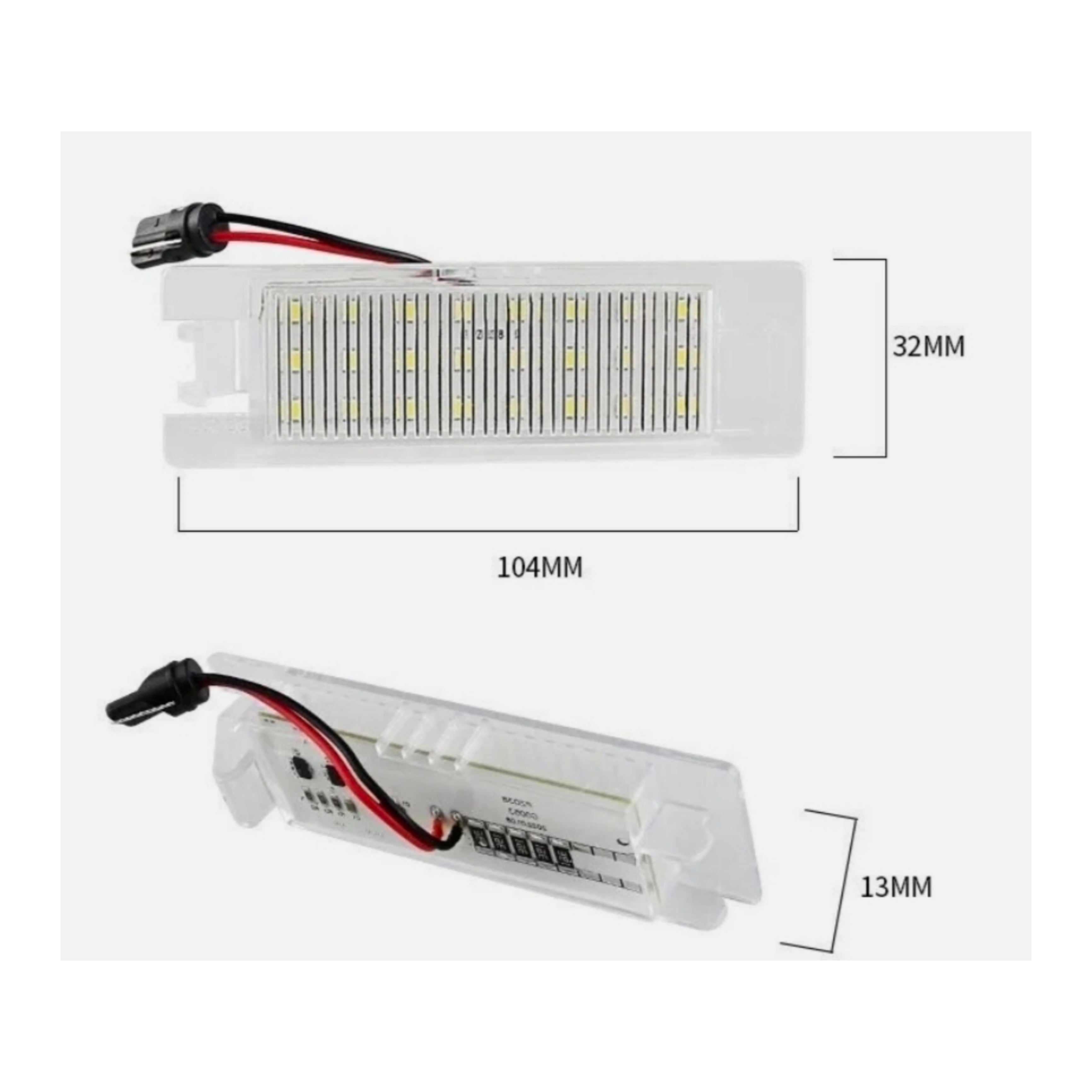 Set Luci Targa a Led per Alfaromeo, Opel, Fiat (Compatibilità in Descrizione), Plug and Play