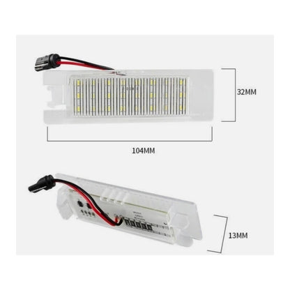 Set Luci Targa a Led per Alfaromeo, Opel, Fiat (Compatibilità in Descrizione), Plug and Play