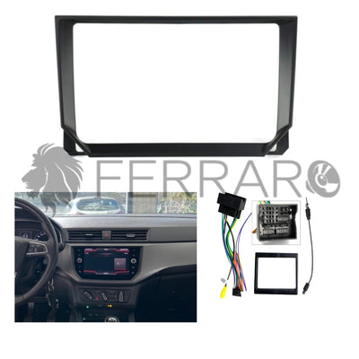 Kit Montaggio Autoradio 9"Pollici Seat Ibiza, Arona (2021-2025), Mascherina, Cablaggio per Autoradio Android