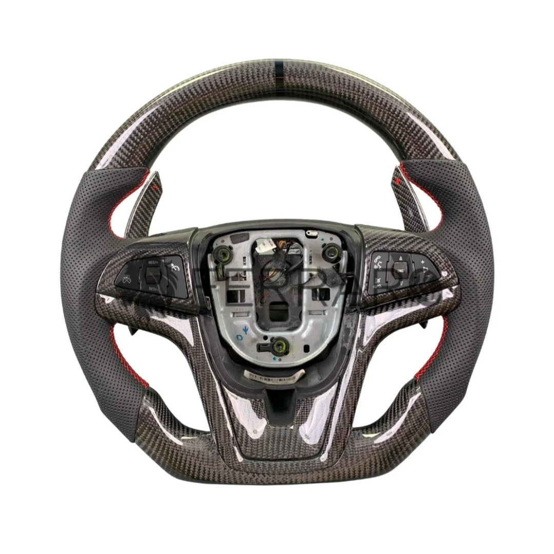 Volante Sportivo per Chevrolet Camaro (2009-2015), Carbonio, Customizzato in Pelle