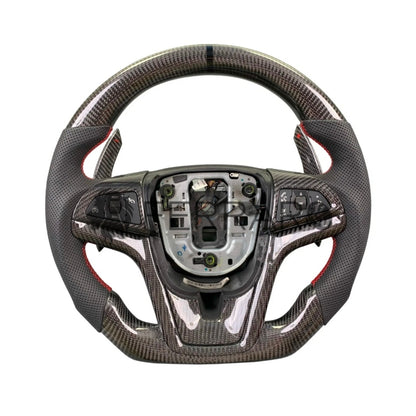Volante Sportivo per Chevrolet Camaro (2009-2015), Carbonio, Customizzato in Pelle