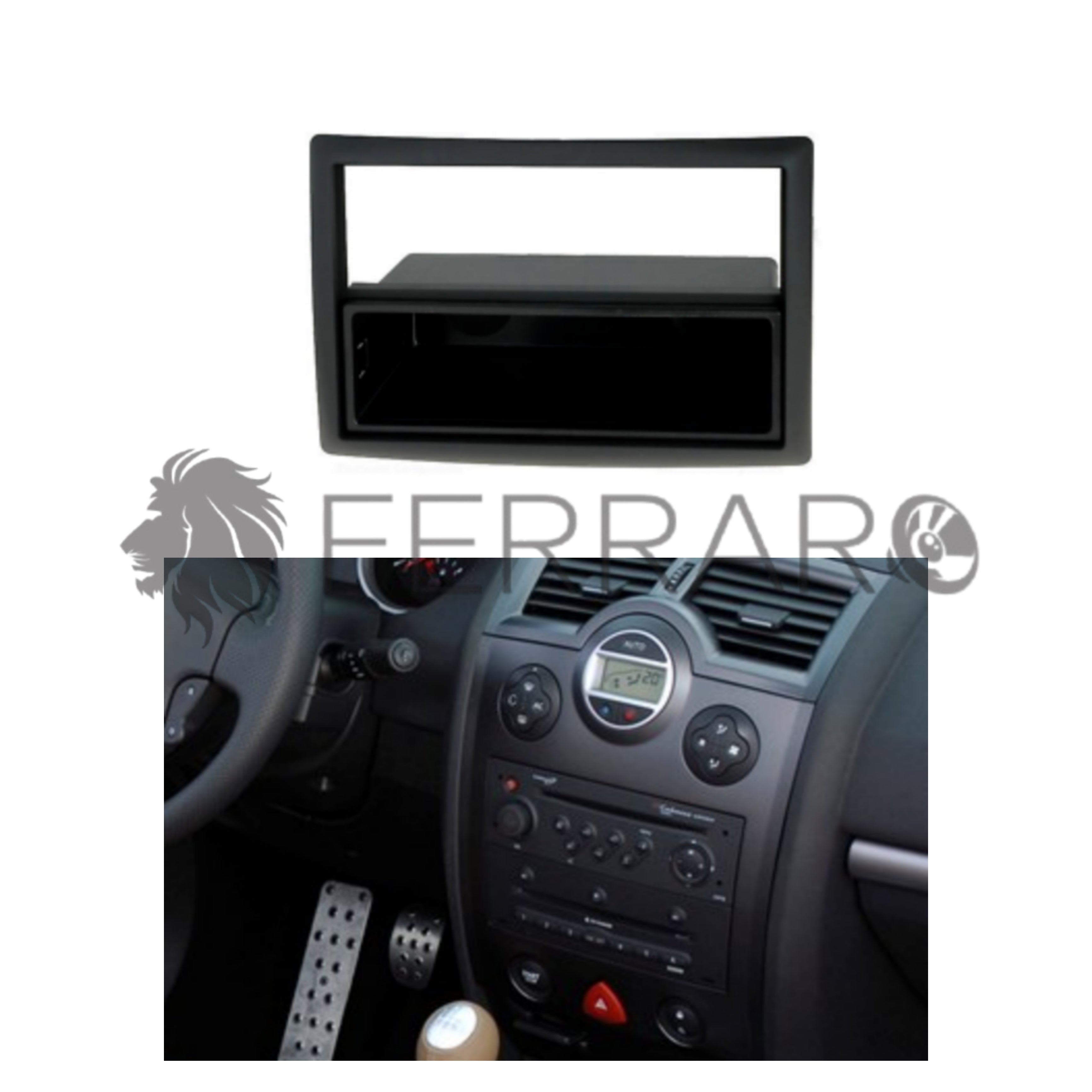 Mascherina 1DIN con Cassetto | Renault Megane 2005-2009