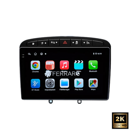 Autoradio per Peugeot 308 | 308sw | 408 9" 2K | 2007-2014 | Android | Bluetooth | CarPlay | Android Auto | 12/256GB Ram