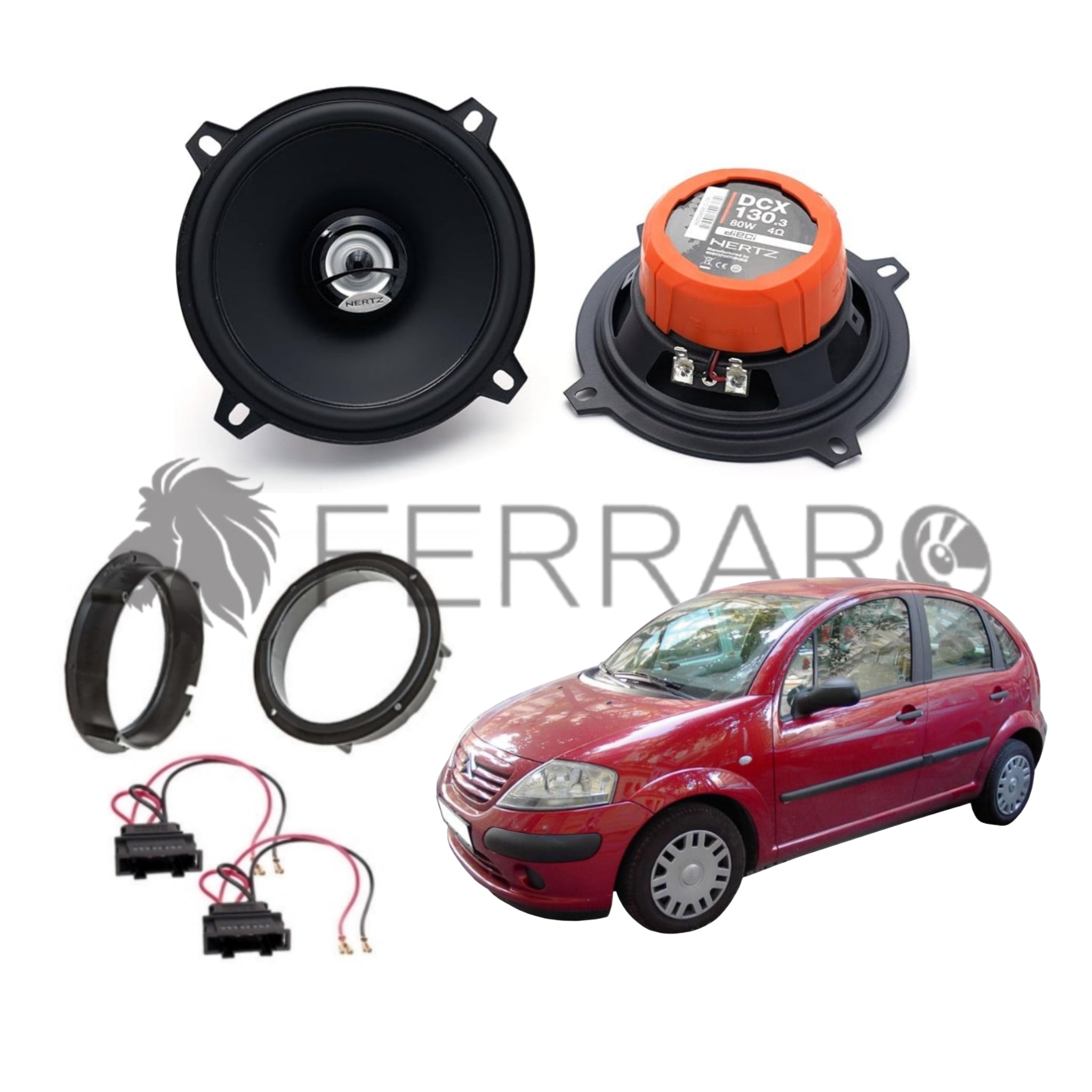 Hertz Kit 2 Casse | DSK 130.3 | Posteriori | Citroen C3 (2001-2008)