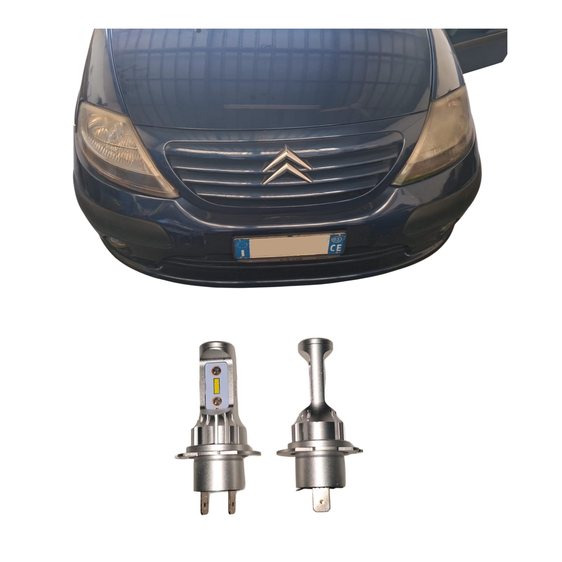 Lampadine Led H7 per Citroen C2, C3 (2002-2009) Anabbaglianti e Abbaglianti, Lampadine, Led Bianco