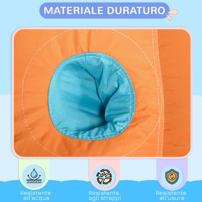 Outsunny Castello Gonfiabile per Bambini 3-8 Anni con Gonfiatore, Scivolo, Piscina e Parete da Arrampicata