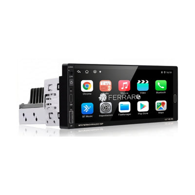 Autoradio Universale Fisso, 1Din 6.9" Pollici, Android, Bluetooth, CarPlay,  Android Auto, 2/32GB Ram