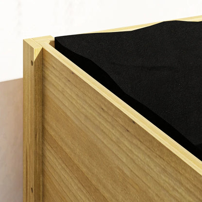 Outsunny Fioriera Rialzata da 118L con 2 Fori di Drenaggio e Pareti Trasparenti, in Legno di Abete, 110x50x80 cm