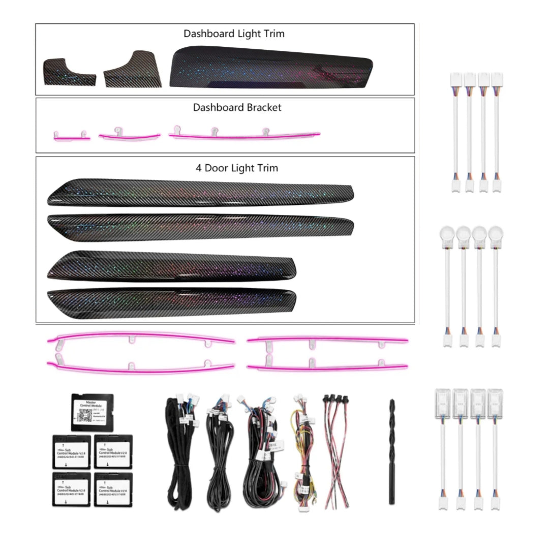 Ambient Light per Volvo S90 (2016-2024), 64 Colori RGB