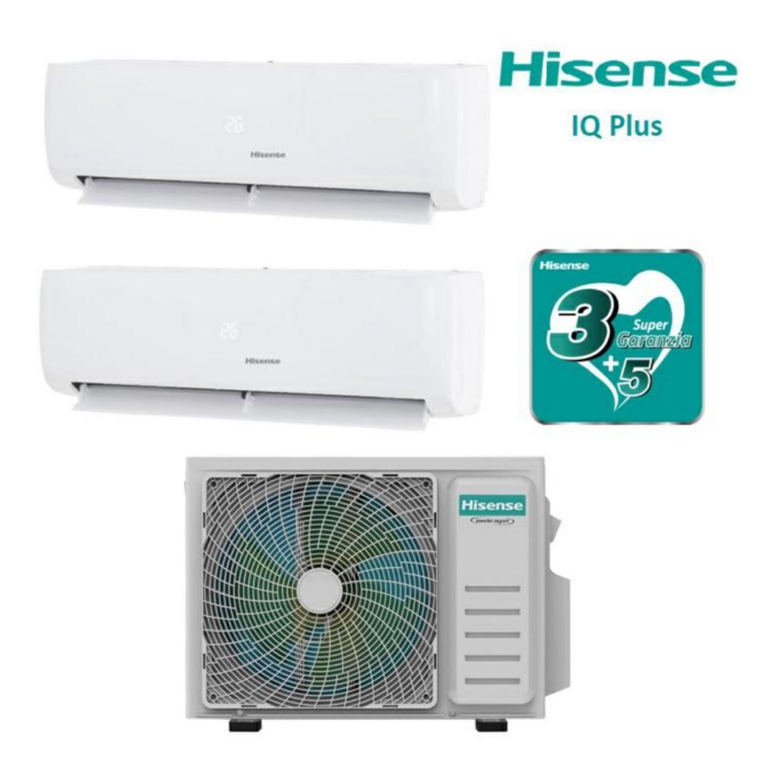 HiSense Condizionatore | Dual Split | 9000 + 9000 | iQPlus, Wifi, A++/A+, CJMR0902G/CJXR1202G