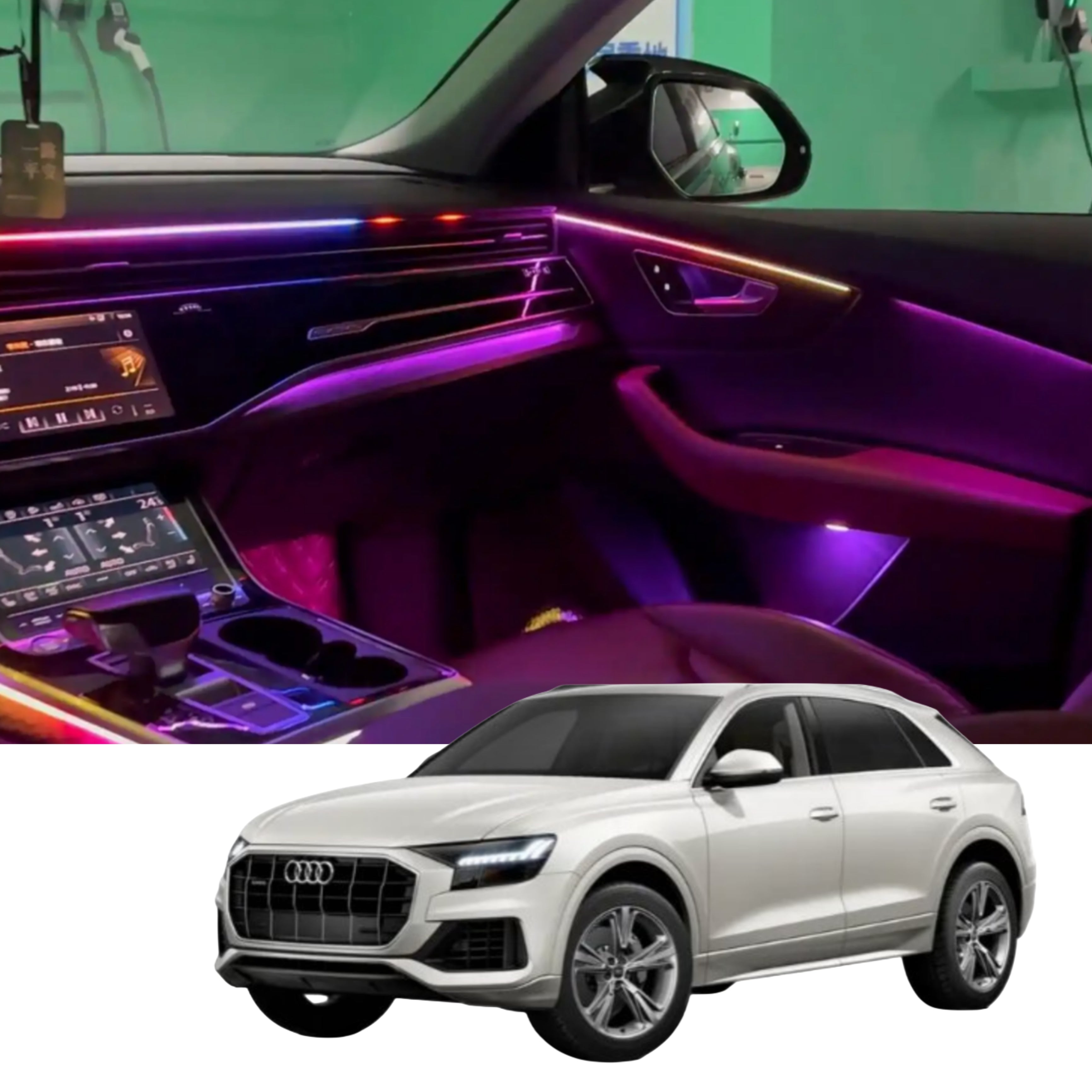 Ambient Light per Audi Q8 SQ8 RS Q8 (2018-2024), 64 Colori RGB