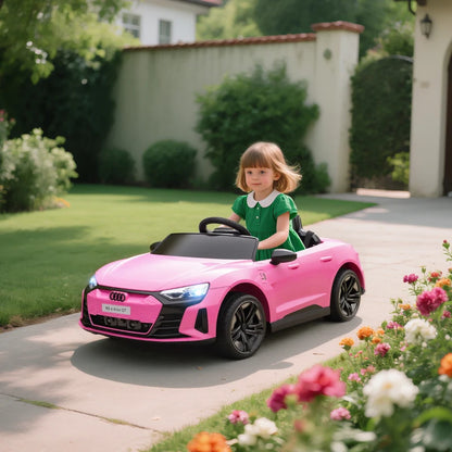 HOMCOM Auto Elettrica per Bambini 3-5 Anni con Telecomando, Sospensioni e Clacson, 103x58x41 cm, Rosa
