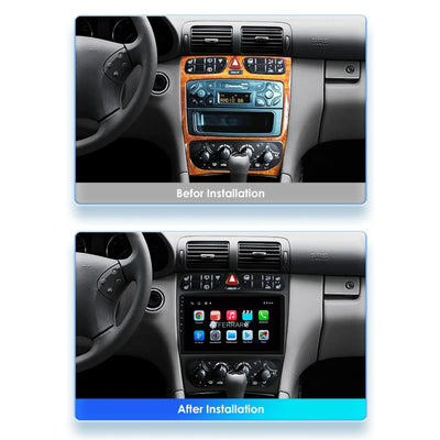 Autoradio per Mercedes Classe C 9" | 2000-2004 | Android | Bluetooth | CarPlay | Android Auto | 2GB/4GB/6GB/8GB Ram