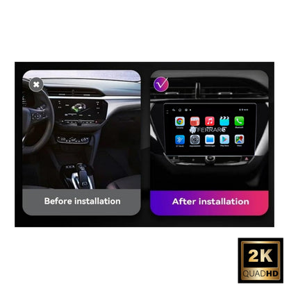 Autoradio per Opel Corsa F 9" 2K | 2020-2023 | Android | Bluetooth | CarPlay | Android Auto | 12/256GB Ram
