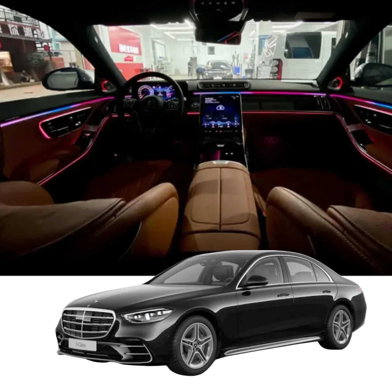 Ambient Light Tweeter per Mercedes Benz Classe S W223, 64 Colori RGB