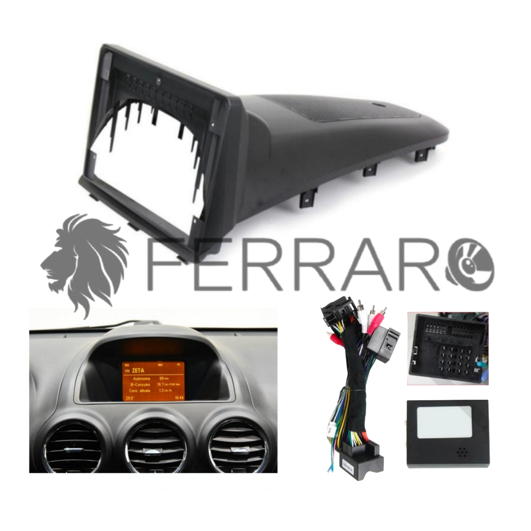 Kit Montaggio Autoradio 9"Pollici Opel Antara (2007-2017), Mascherina, Cablaggio per Autoradio Android