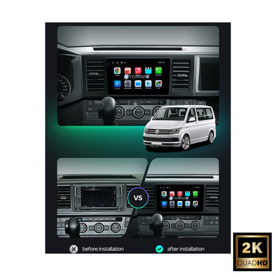 Autoradio per Volkswagen Trasporter 6 T6.1 9" 2K | 2015-2024 | Android | Bluetooth | CarPlay | Android Auto | 12/256GB Ram