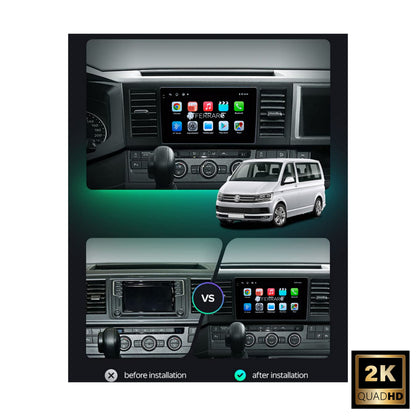 Autoradio per Volkswagen Trasporter 6 T6.1 9" 2K | 2015-2020 | Android | Bluetooth | CarPlay | Android Auto | 12/256GB Ram