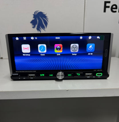 Autoradio Universale Fisso, 1Din 6.9"Pollici, Bluetooth, CarPlay, Android Auto