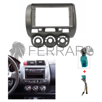 Kit Montaggio Autoradio 9"Pollici Honda Jazz (2001-2008) Mascherina, Cablaggio Autoradio Android