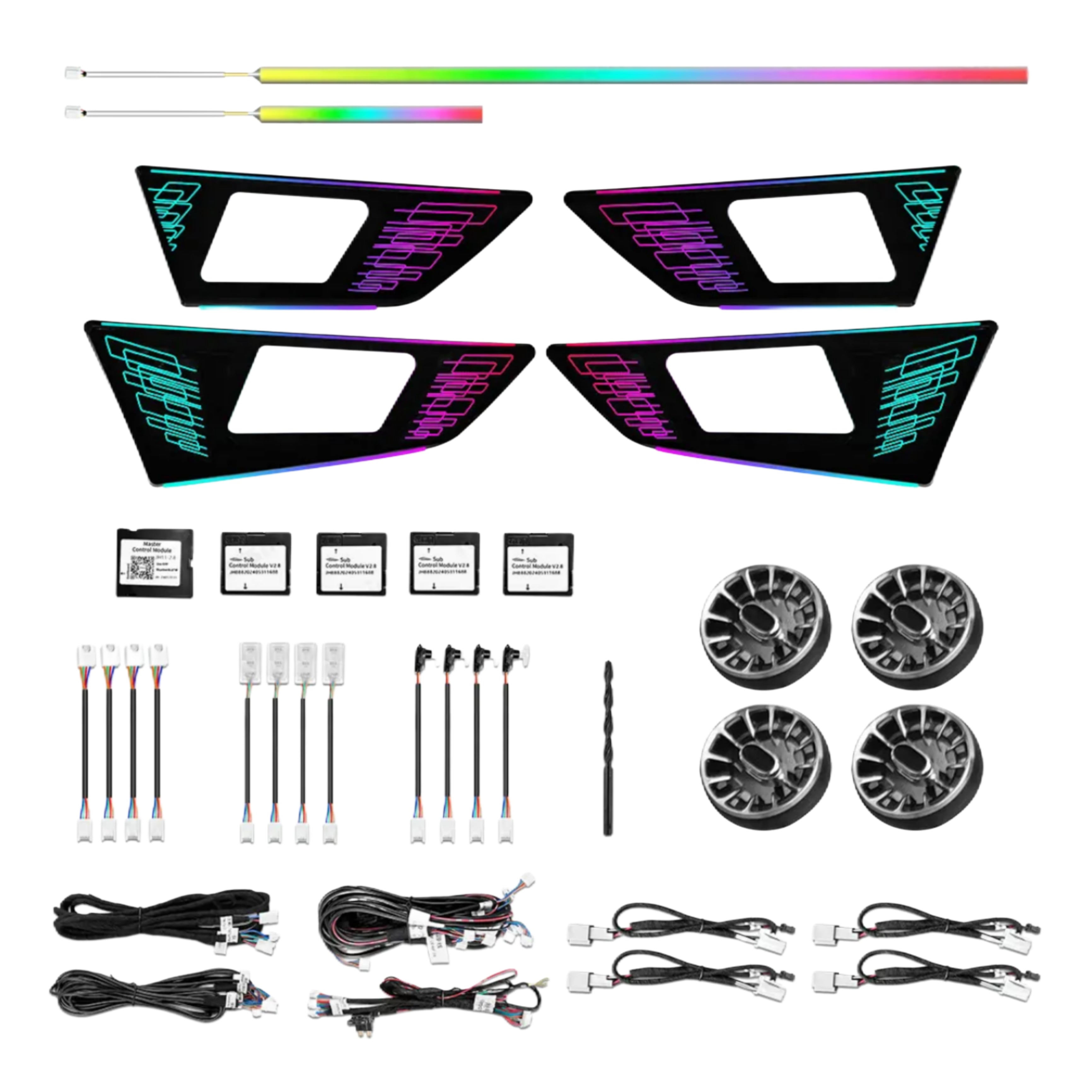 Ambient Light per Mercedes GLK x204 (2008-2015), 256 Colori, APP