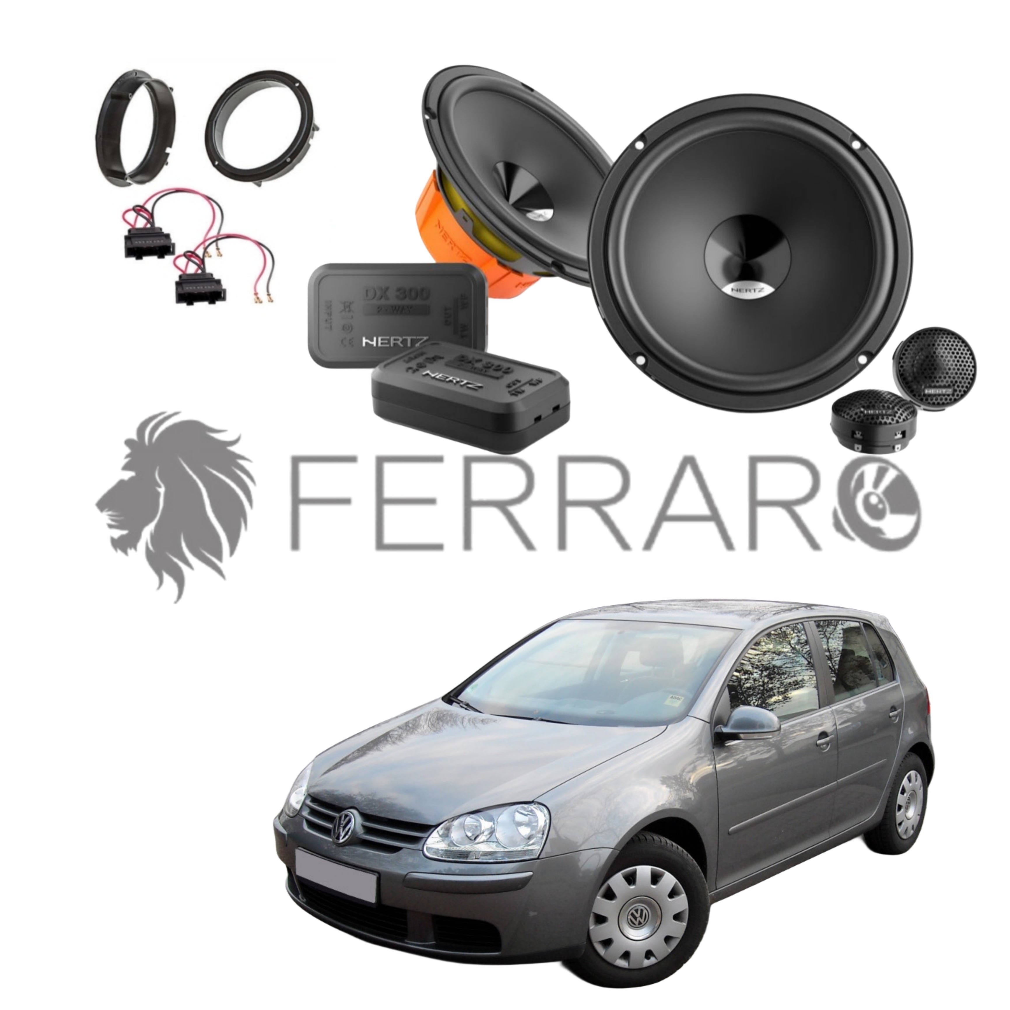 Hertz Kit 4 Casse | DSK 165.3 | Ant o Post | VW Golf 5ª Serie dal 2003>