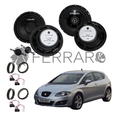FerraroStore Kit 6 Altoparlanti | ASK-165.2 | ASC-652PC | Ant/Post | Seat Leon MK2 (2005-2012)