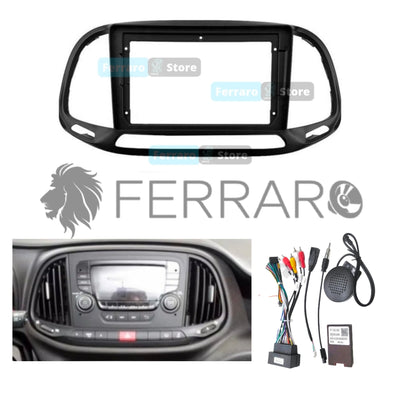 Kit Montaggio Autoradio 9"Pollici Fiat Doblo (2015-2022) Mascherina, Cablaggio Autoradio Android