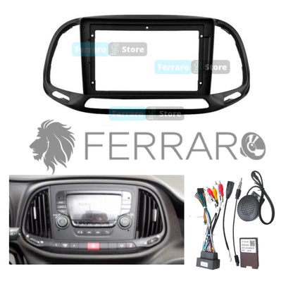 Kit Montaggio Autoradio 9"Pollici Fiat Doblo (2015-2022) Mascherina, Cablaggio Autoradio Android