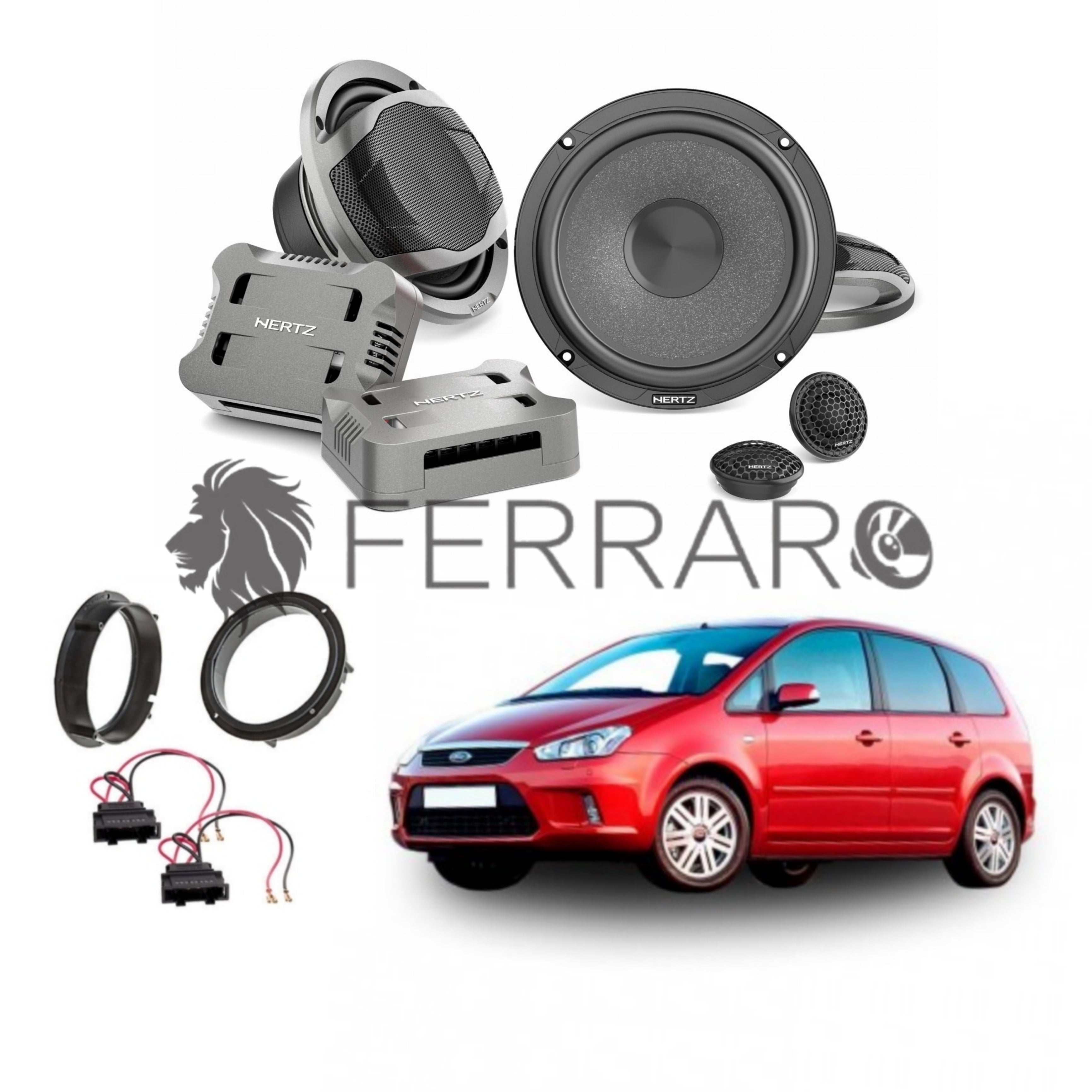 Hertz Kit 4 Casse | CK 165 | Anteriori |  Ford Focus C-Max dal 2003-2010