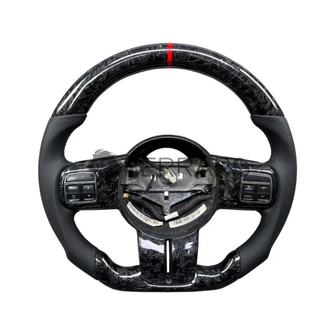Volante Sportivo per Jeep Wrangler, Cherokee, Carbonio, Customizzato in Pelle