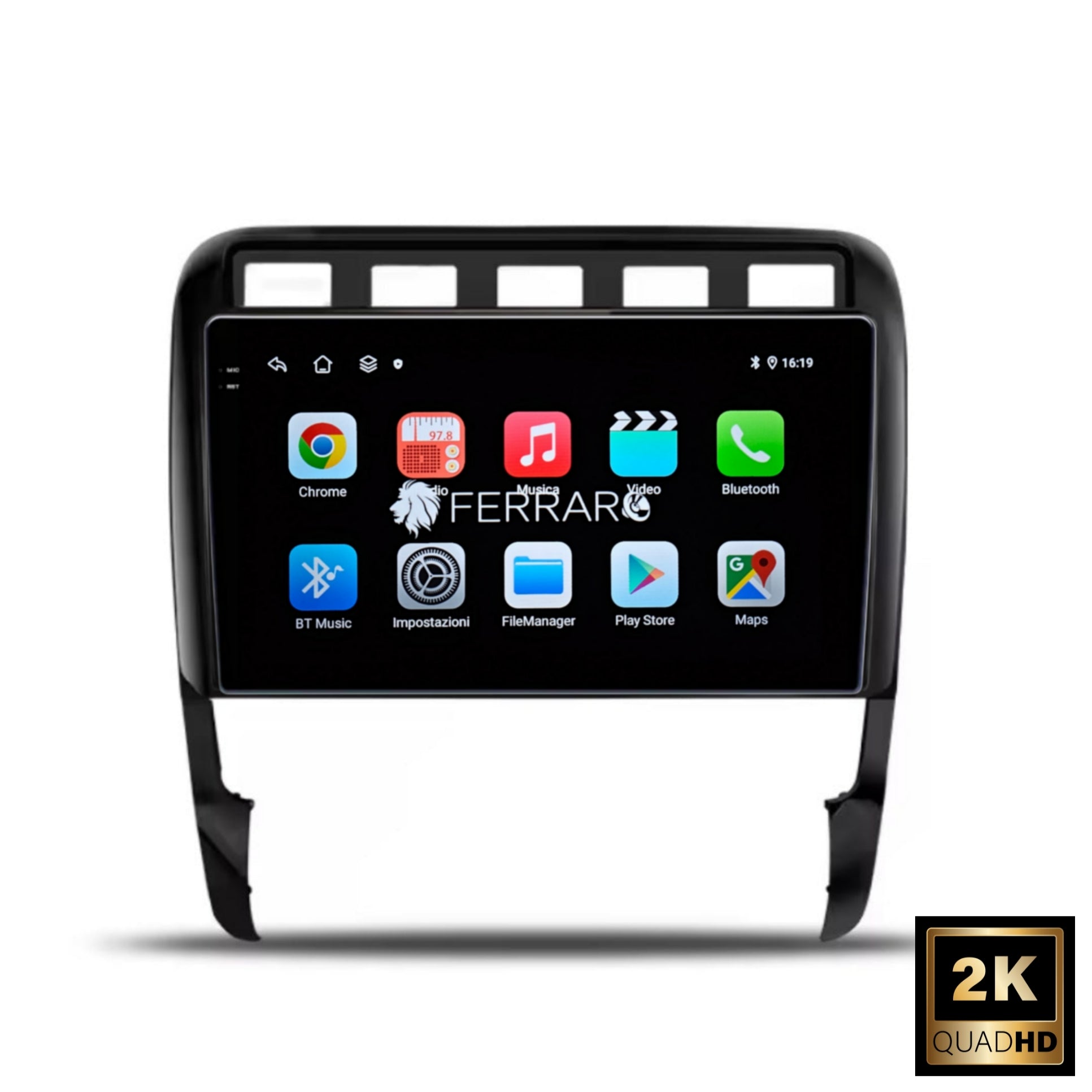 Autoradio per Porsche Cayenne GTS 9" 2K | 2002-2010 | Android | Bluetooth | CarPlay | Android Auto | 12/256GB Ram