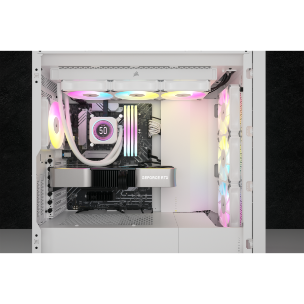 Corsair | CW-9060077-WW, Kit di raffreddamento a liquido 12 cm, Bianco