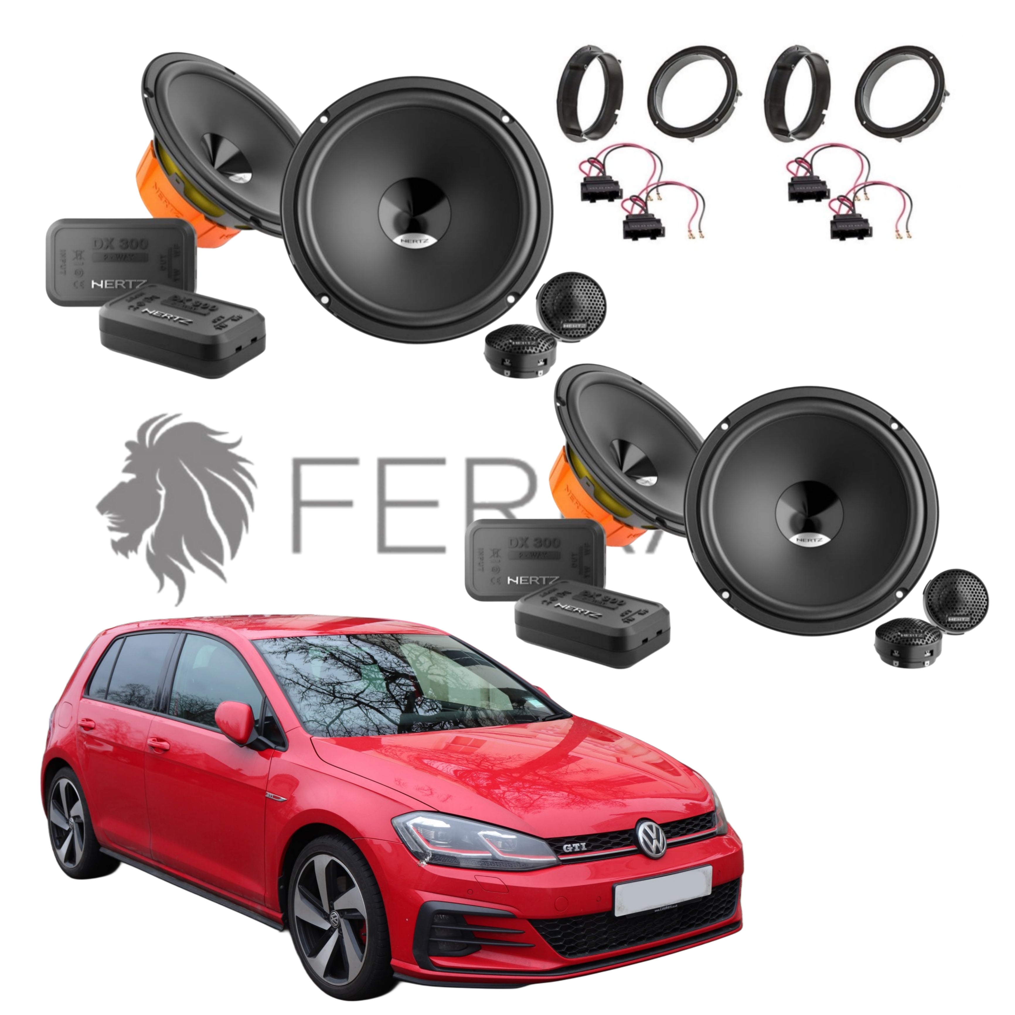 Hertz Kit 8 Casse | DSK 165.3 | Ant/Post | VW Golf 7ª Serie dal 2013>