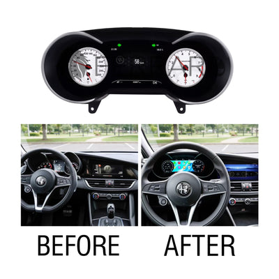 (PRENOTA) Virtual Cockpit 12.3" per Alfaromeo Giulia, Stelvio (2016-2024) HD Ultra, CarPlay e Android Auto