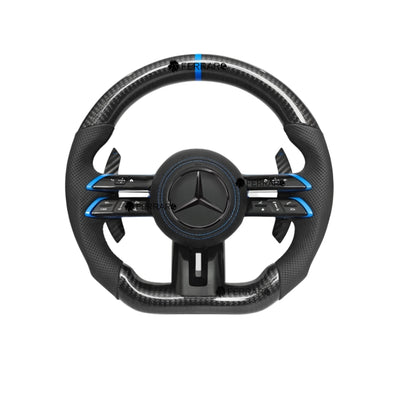 Volante per Mercedes, Blu, Logo Nero, AMG